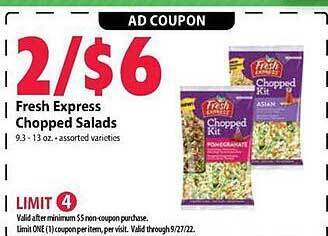 Festival Foods Fresh express chopped salads offer