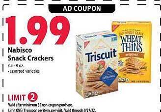 Festival Foods Nabisco snack crackers offer