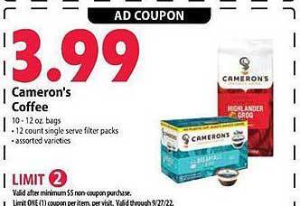 Festival Foods Cameron's coffee offer