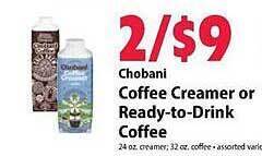 Festival Foods Chobani coffee creamer or ready-to-drink coffee offer