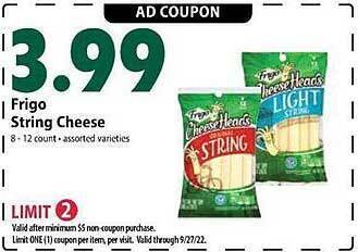 Festival Foods Frigo string cheese offer
