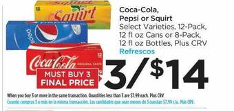 Food 4 Less Coca-cola pepsi or squirt offer