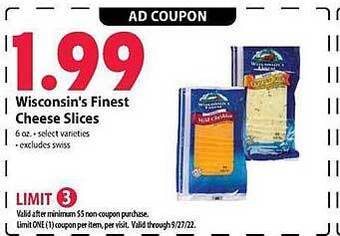 Festival Foods Wisconsin's finest cheese slices offer