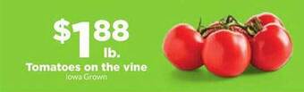 Hy-Vee Tomatoes on the vine offer
