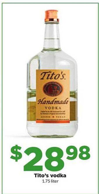 Hy-Vee Tito's vodka offer