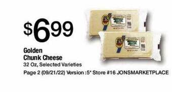 Jons International Golden chunk cheese offer