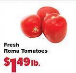 No Frills Supermarkets Fresh roma tomatoes offer