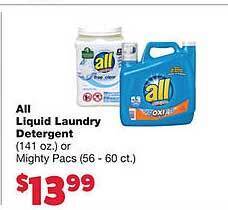 All liquid laundry detergent