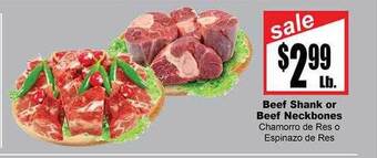 Rancho Markets Beef shank or beef neckbones offer