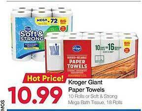 Ruler Foods Kroger giant paper towels offer
