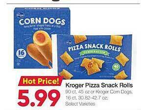 Ruler Foods Kroger pizza snack rolls offer