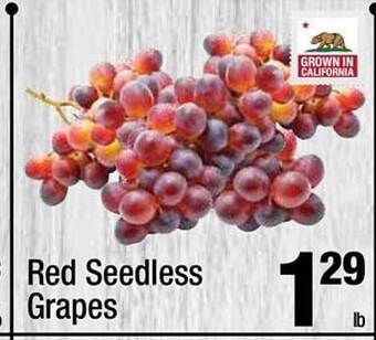 Super King Markets Red seedless grapes offer