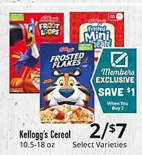 Brookshire Brothers Kellogg's cereal offer