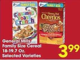 Fairplay General mills family size cereal offer