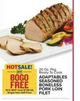 Food Lion Adaptables seasoned boneless pork loin filet offer