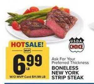 Food Lion Boneless new york strip steak offer