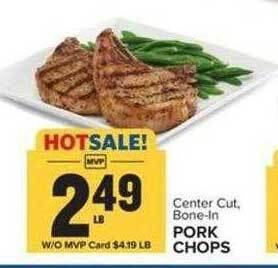 Food Lion Center cut bone-in pork chops offer