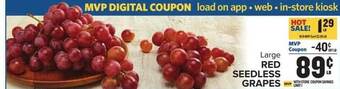 Food Lion Large red seedless grapes offer