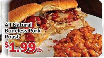 Fareway All natural boneless pork roast offer