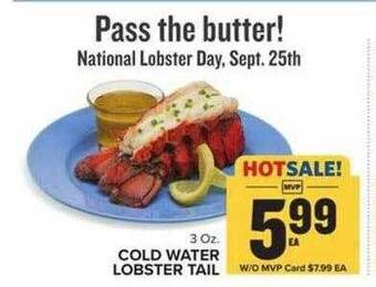 Food Lion Cold water lobster tail offer