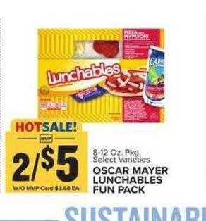 Food Lion Oscar mayer lunchables fun pack offer