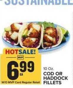 Food Lion Cod or haddock fillets offer