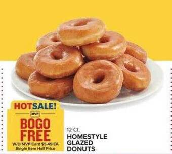 Food Lion Homestyle glazed donuts offer