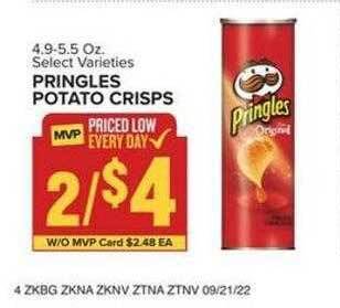 Food Lion Pringles potato crisps offer