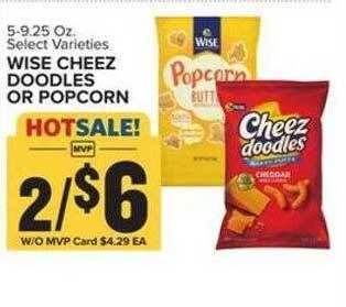 Food Lion Wise cheez doodles or popcorn offer