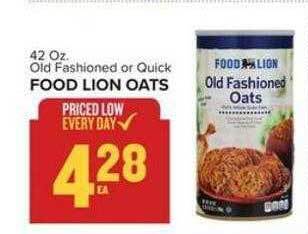 Food Lion Food lion oats offer