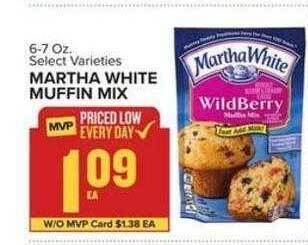 Food Lion Martha white muffin mix offer
