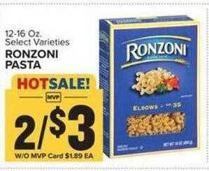 Food Lion Ronzoni pasta offer