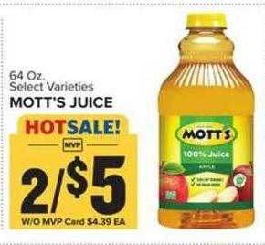 Food Lion Mott's juice offer