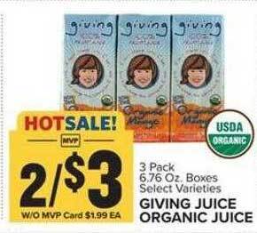 Food Lion Giving juice organic juice offer