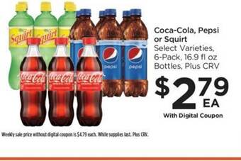Foods Co Coca-cola pepsi or squirt offer