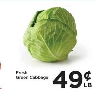Foods Co Fresh green cabbage offer