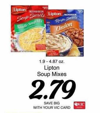 Harris Teeter Lipton soup mixes offer