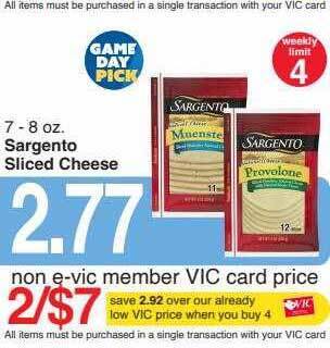 Harris Teeter Sargento sliced cheese offer