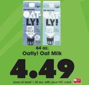 Harris Teeter Oatly! oat milk offer