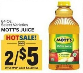 Food Lion Mott's Juice offer