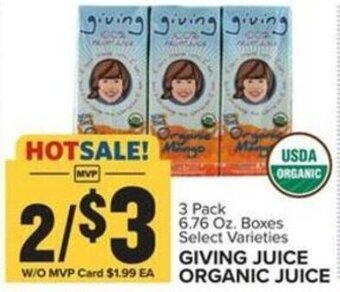 Food Lion Giving Juice Organic Juice offer