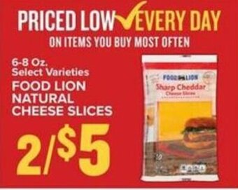 Food Lion Food Lion Natural Cheese Slices offer