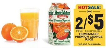 Food Lion Homemaker Premium Orange Juice offer