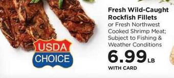 QFC Fresh wild-caught rockfish fillets offer