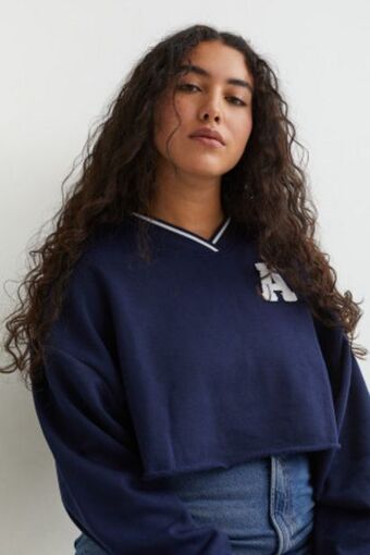H&M H&m+ crop sweatshirt offer