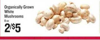 Lowes Foods Organically grown white mushrooms offer