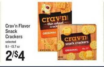 Lowes Foods Crav'n flavor snack crackers offer