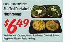 Rouses Stuffed portabella mushrooms offer