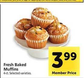 Safeway Fresh baked muffins offer