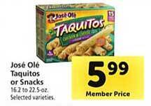 Safeway José olé taquitos or snacks offer